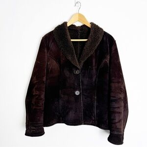 Vintage Danier Brown Suede Shearling Jacket